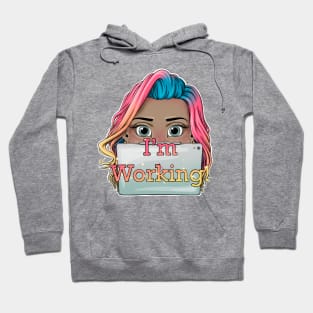 Reva Prisma I'm working face emoji Hoodie